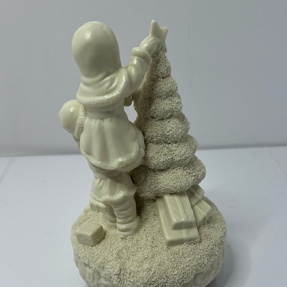 Snow Babies Vintage Children Star on Christmas Tree Off White Musical Motion - Picture 5 of 8